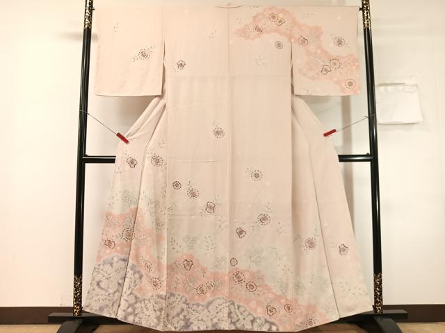 平和屋着物●訪問着 辻が花 絞り 手描き 正絹 逸品 未使用 CABN3069vp