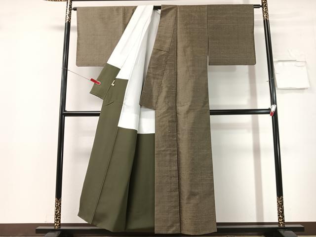 平和屋着物●上質な紬 霞文 ますいわ屋扱い 正絹 逸品 CABN3082vp