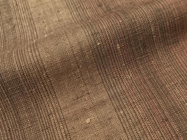 平和屋着物●上質な紬 珈琲染 間道 正絹 逸品 CABN3109vp