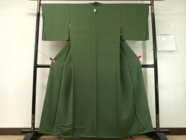 平和屋着物●上質な色無地 革色 やまと誂製 正絹 逸品 未使用 CABN3150vp