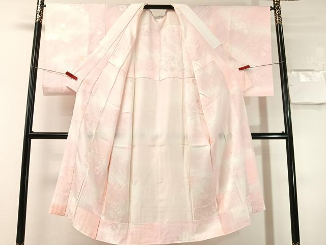 平和屋着物●長襦袢 無双仕立て 作家物 さくら染 辻が花地紋 暈し染め 正絹 逸品 CABN3159vp