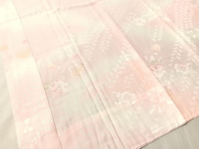 平和屋着物●長襦袢 無双仕立て 作家物 さくら染 辻が花地紋 暈し染め 正絹 逸品 CABN3159vp