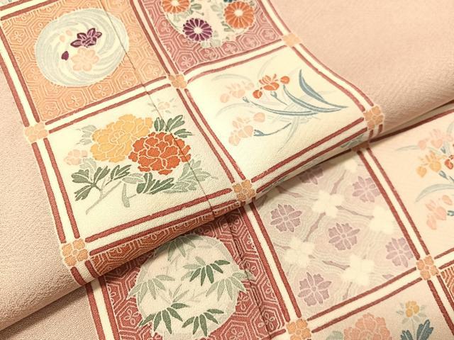 平和屋着物●訪問着 天井花文 正絹 逸品 CABN3171vp