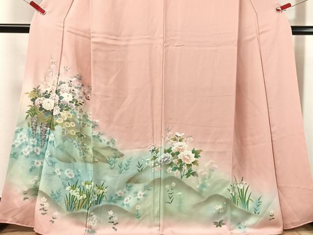 平和屋着物●訪問着 花篭文 暈し染め 金彩 正絹 逸品 CABN3175vp