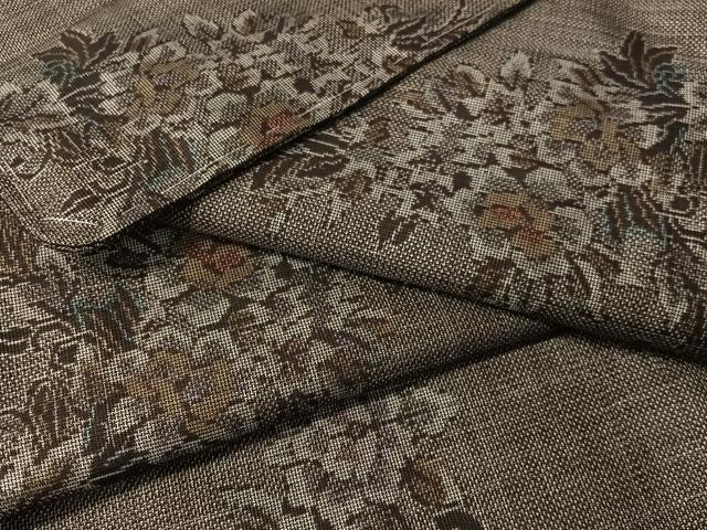 平和屋着物●本場大島紬 9マルキ 花唐草文 正絹 逸品 未使用 CABN3180vp