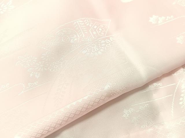 平和屋着物●振袖用長襦袢 無双仕立て 地紙花地紋 暈し染め 半衿刺繍 洗える着物 CABN3198vp