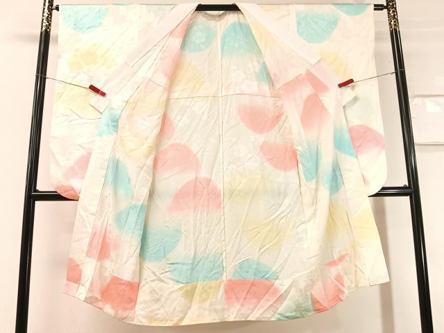 平和屋着物●振袖用長襦袢 無双仕立て 梅花地紋 暈し染め 正絹 逸品 CABN3199vp