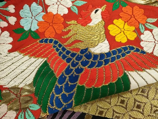 平和屋本店●色打掛 お引きずり 和装 婚礼 結婚式 花嫁 神社挙式 唐織 扇面鳳凰立波文 金銀糸 逸品 CABN3536ze