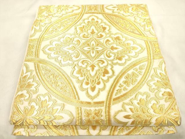 平和屋着物●西陣 川島織物 六通柄 本袋帯 蜀江花文 金糸 正絹 逸品 CABN3742dy