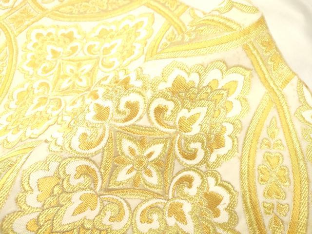 平和屋着物●西陣 川島織物 六通柄 本袋帯 蜀江花文 金糸 正絹 逸品 CABN3742dy