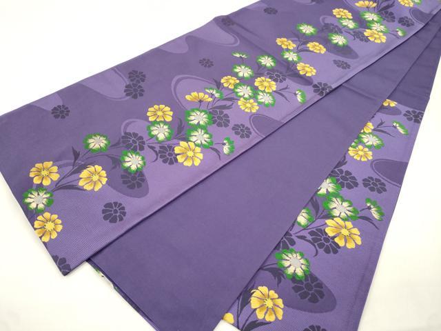 平和屋着物●六通柄袋帯 草花文 正絹 逸品 CABN3769dy