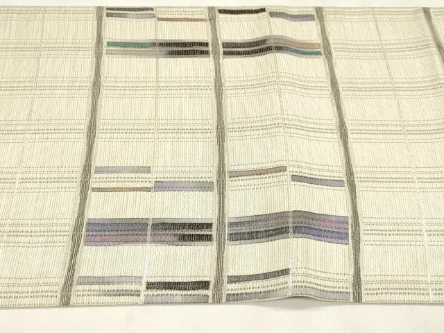 平和屋着物●両面 太鼓柄袋帯 幾何学文 金糸 正絹 逸品 CABN3781dy