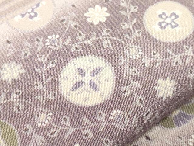 平和屋着物●両面 全通柄袋帯 更紗花文 正絹 逸品 CABN3792dy