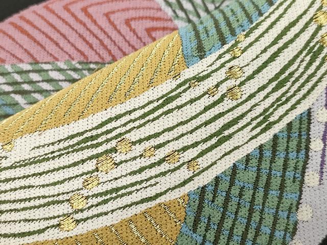 平和屋着物●世界的人形師 辻村寿三郎 ジュサブロー 六通柄袋帯 鞠 金銀糸 正絹 逸品 未使用 CABN3870dy