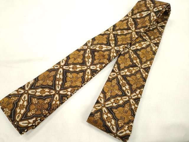 平和屋着物●男性 両面 角帯 バティック 綿 逸品 CABN3901dy