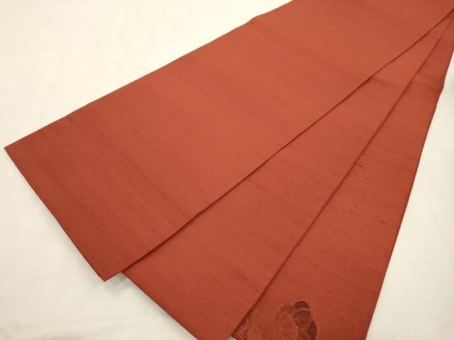 平和屋着物●中国三大刺繍 スワトウ刺繍 相良刺繍 総刺繍 太鼓柄袋帯 紬地 雲取り草花文 正絹 逸品 未使用 CABN3931dy