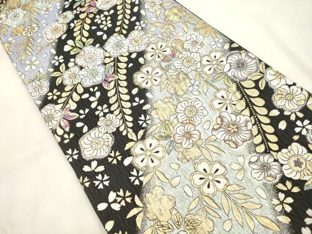 平和屋着物●六通柄袋帯 辻が花 絞り 金糸 正絹 逸品 CABN3956dy