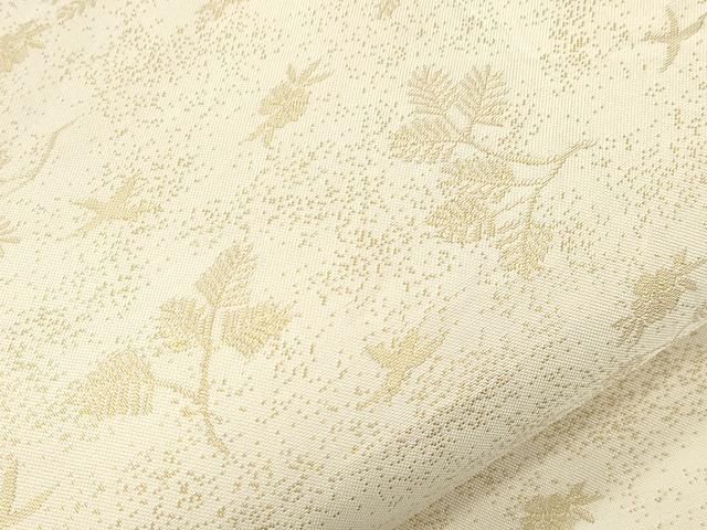 平和屋着物●両面 六通柄袋帯 紹巴 七宝花文 金糸 正絹 逸品 CABN3959dy