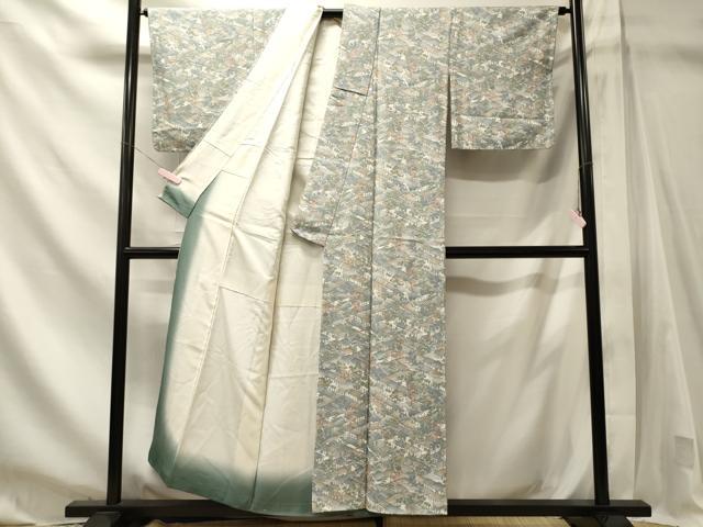 平和屋着物■上質な小紋 風景文 正絹 逸品 未使用 CABN4411oy