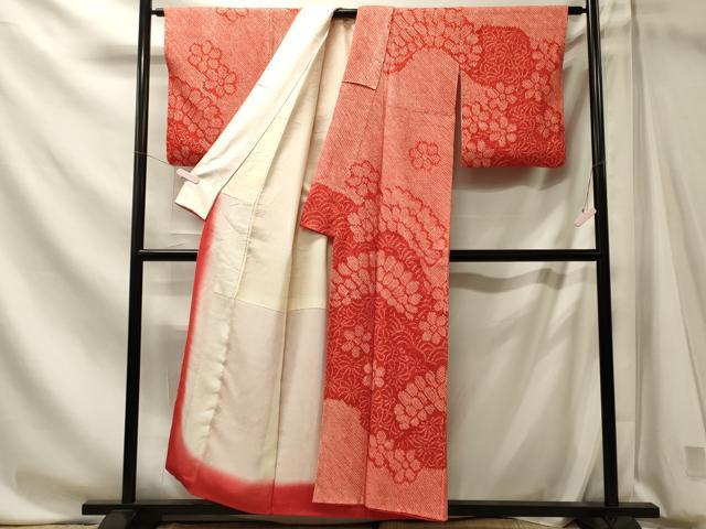 平和屋着物■訪問着 総絞り 舞花文 正絹 逸品 CABN4418ou