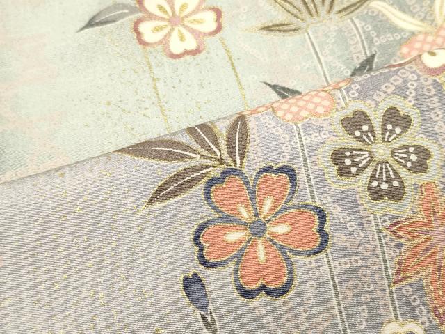 平和屋着物■上質な小紋 草花間道 暈し染め 金彩 正絹 逸品 CABN4441ou
