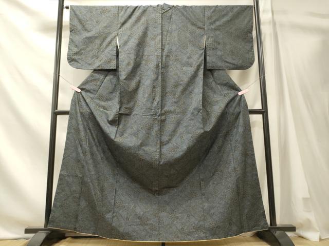 平和屋着物■本場大島紬 7マルキ 花唐草文 正絹 逸品 CABN4450oy