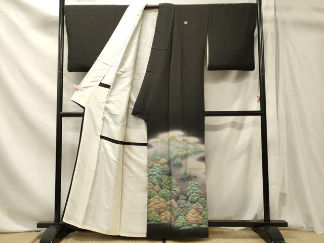 平和屋着物■豪華黒留袖 作家物 雅百景 桂浜 暈し染め 金彩 正絹 逸品 CABN4481oy
