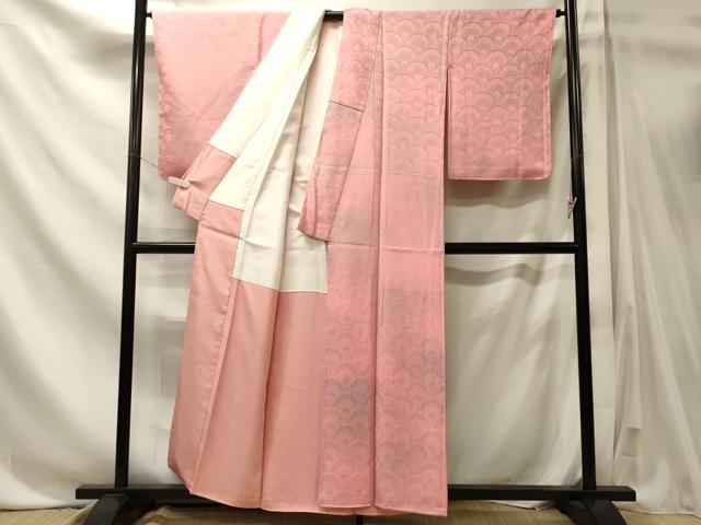 平和屋着物■上質な小紋 花青海波 暈し染め 正絹 逸品 未使用 CABN4485oy