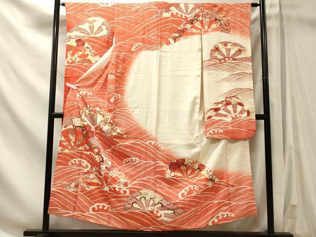 平和屋着物■豪華振袖 片輪車立波花文 暈し染め 金彩 正絹 逸品 CABN4490oy