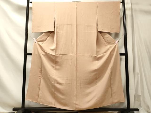 平和屋着物■上質な色無地 枝葉地紋 淡香色 正絹 逸品 CABN4526oy