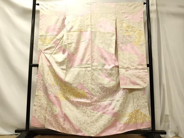 平和屋着物■豪華振袖 駒刺繍 孔雀 銀彩 正絹 逸品 CABN4533oy