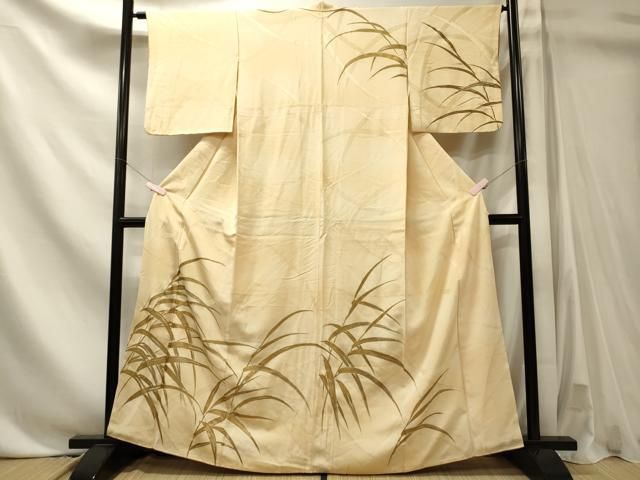平和屋着物■訪問着 手描き 草葉文 金彩 正絹 逸品 CABN4534oy