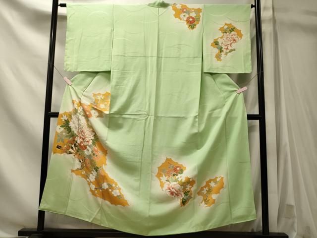 平和屋着物■訪問着 駒刺繍 花車文 暈し染め 金彩 正絹 逸品 CABN4535oy