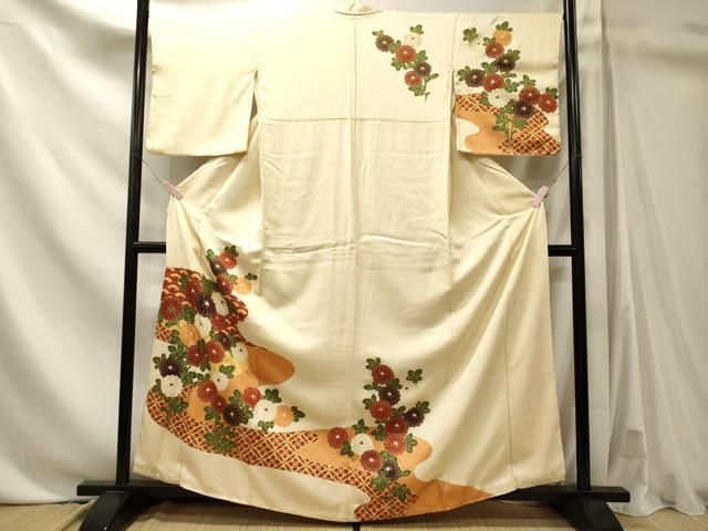 平和屋着物■訪問着 吉祥菊文 金彩 正絹 逸品 CABN4537oy