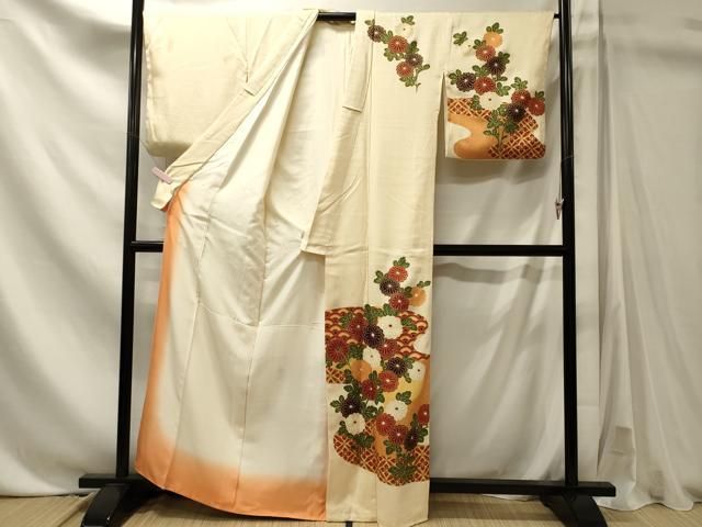 平和屋着物■訪問着 吉祥菊文 金彩 正絹 逸品 CABN4537oy