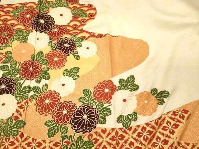 平和屋着物■訪問着 吉祥菊文 金彩 正絹 逸品 CABN4537oy