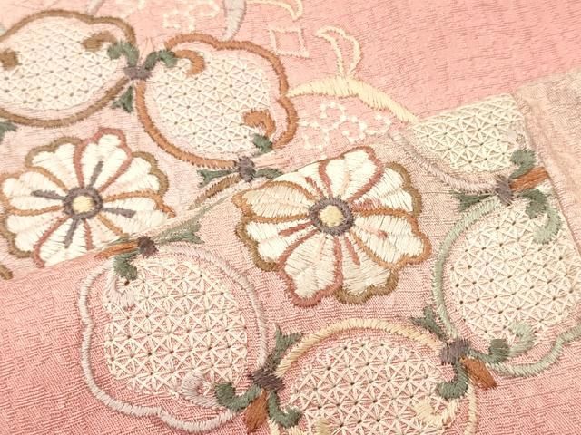 平和屋着物■中国三大刺繍 スワトウ刺繍 訪問着 正倉院花文 暈し染め 正絹 逸品 CABN4538oy