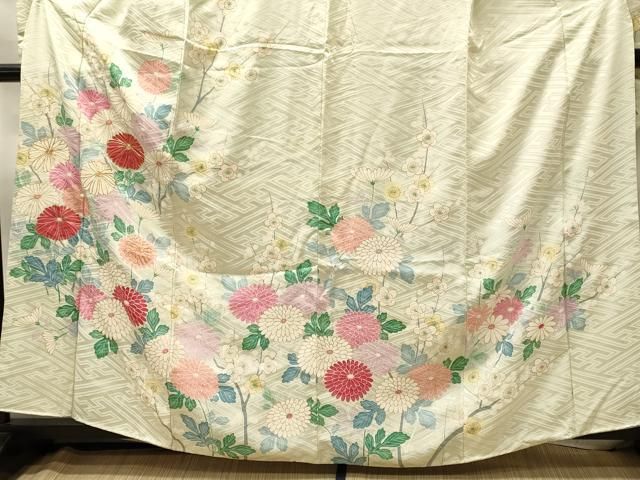 平和屋着物■豪華振袖 駒刺繍 枝花文 金彩 正絹 逸品 CABN4549oy