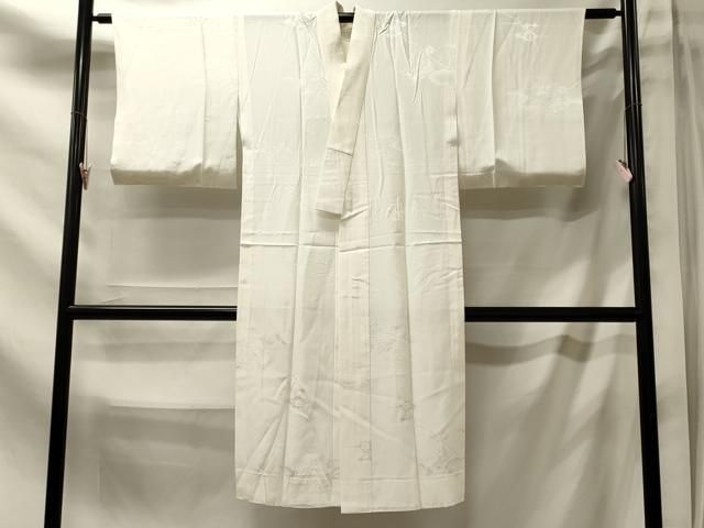 平和屋着物■長襦袢 無双仕立て 雲取り松地紋 正絹 逸品 未使用 CABN4551oy