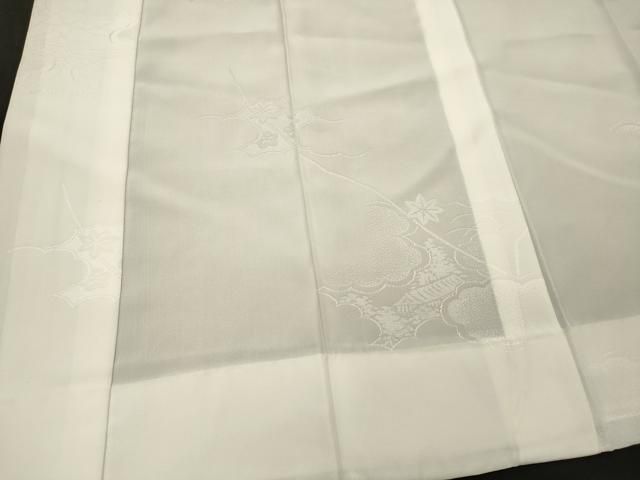 平和屋着物■長襦袢 無双仕立て 雲取り松地紋 正絹 逸品 未使用 CABN4551oy