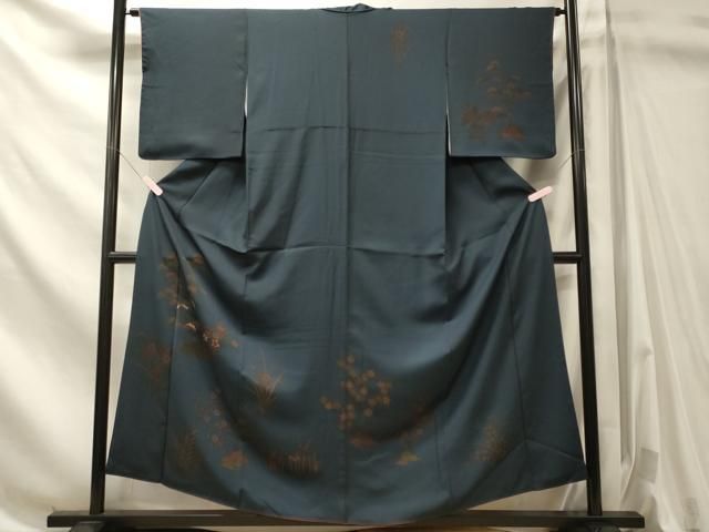 平和屋着物■訪問着 刺繍 花枝松文 正絹 逸品 CABN4559oy