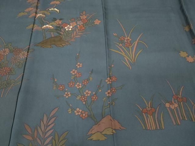 平和屋着物■訪問着 刺繍 花枝松文 正絹 逸品 CABN4559oy