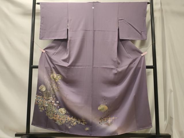 平和屋着物■豪華色留袖 流水草花文 暈し染め 金彩 正絹 逸品 未使用 CABN4571oy