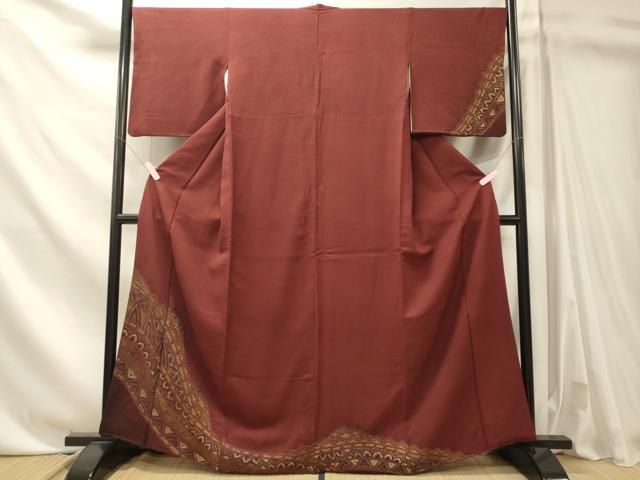 平和屋着物■訪問着 流線幾何学文 金彩 正絹 逸品 CABN4575oy