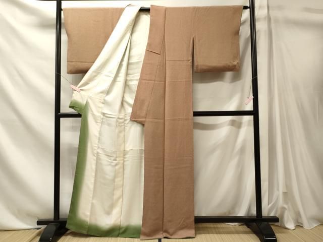 平和屋着物■江戸小紋 菱文 鬼しぼ縮緬 正絹 逸品 CABN4587oy