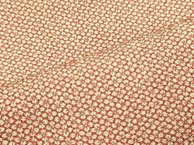 平和屋着物■江戸小紋 菱文 鬼しぼ縮緬 正絹 逸品 CABN4587oy
