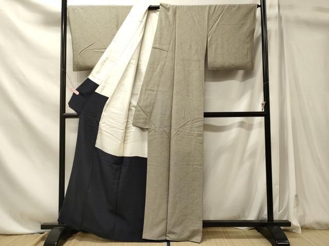 平和屋着物■江戸小紋 舞花文 正絹 逸品 CABN4607oy