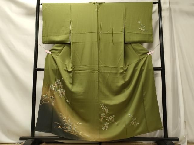 平和屋着物■訪問着 枝花文 暈し染め 金銀彩 正絹 逸品 CABN4619oy