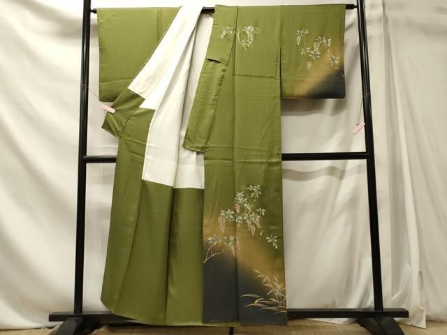 平和屋着物■訪問着 枝花文 暈し染め 金銀彩 正絹 逸品 CABN4619oy