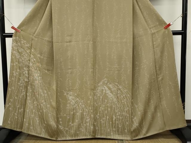 平和屋着物●訪問着 枝垂れ花文 金彩 三越扱い 正絹 逸品 CABN4854ut